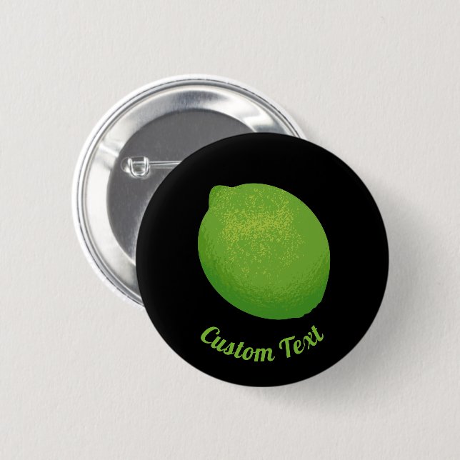 Lime 6 Cm Round Badge (Front & Back)