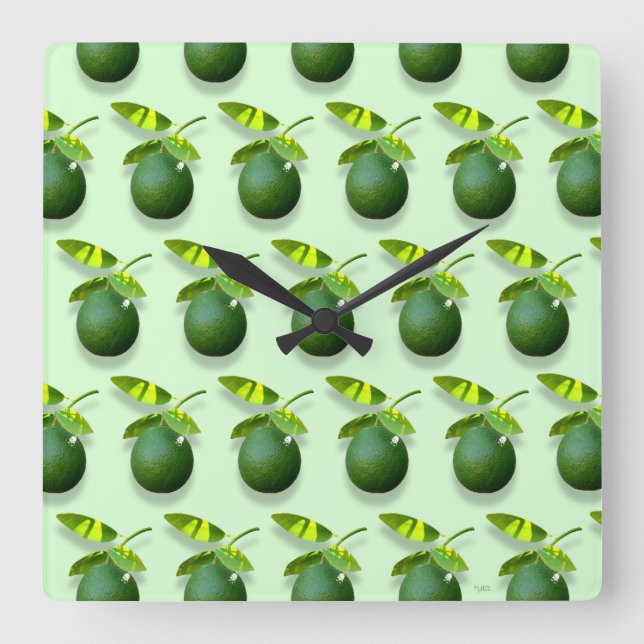 Lime-a-licious Square Wall Clock (Front)