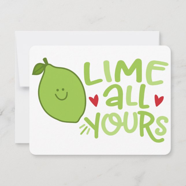 LIME ALL YOURS HOLIDAY CARD (Front)