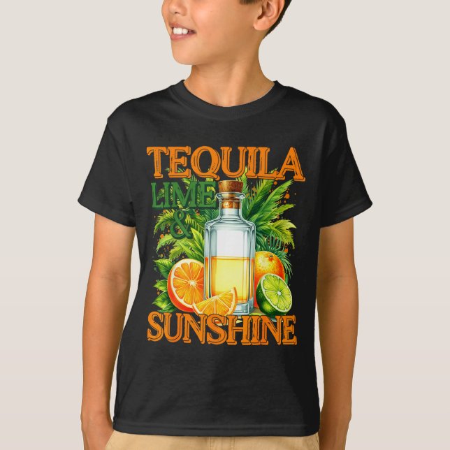 Lime &amp; sunshine cinco de mayo drinking funny T-Shirt (Front)