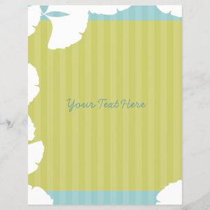 Lime and Aqua Blue White Gingko Leaves Flyer
