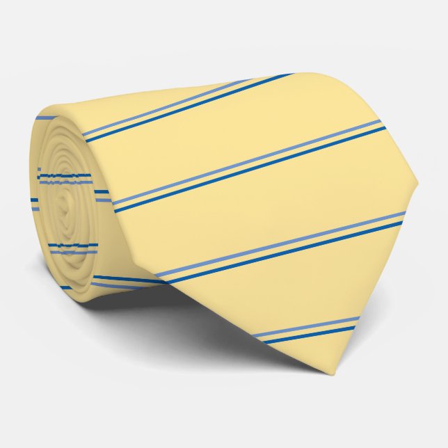 Lime and Blue Stripes Pattern Ties (Rolled)