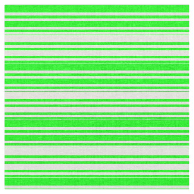 Lime and Light Cyan Coloured Lines Fabric (Close Up)