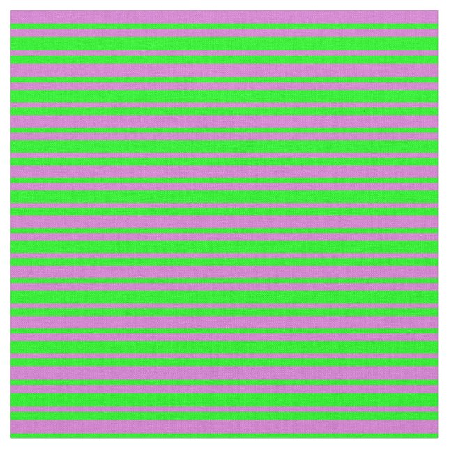 Lime and Orchid Coloured Striped/Lined Pattern Fabric (Close Up)
