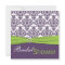 Lime and Purple Damask Bridal Shower Invitation