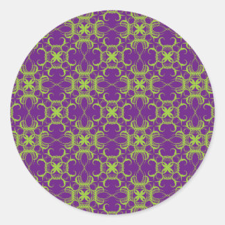 Lime And Purple Pattern Envelope Gift Stickers