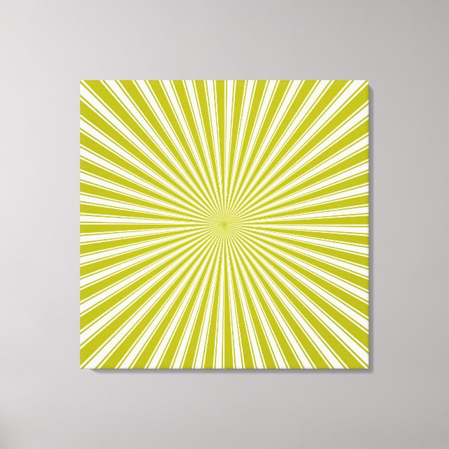Lime and White Funky Abstract Art  Wrapped Canvas (Front)