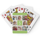 Lime and White Photo Collage Custom Monogram