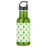 Lime and white polka dots