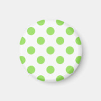 Lime and white polka dots