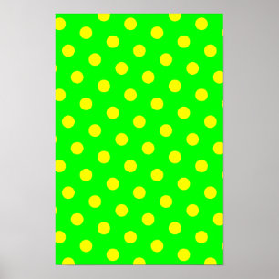 Lime and Yellow Polka Dots Poster