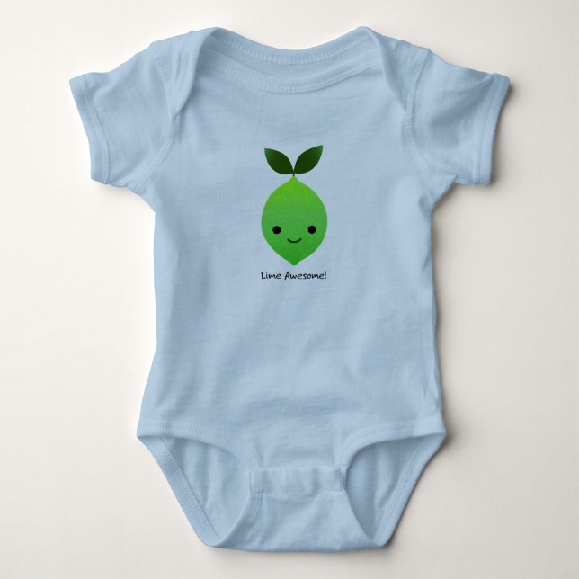 Lime Awesome Kawaii Lime Baby Bodysuit (Front)