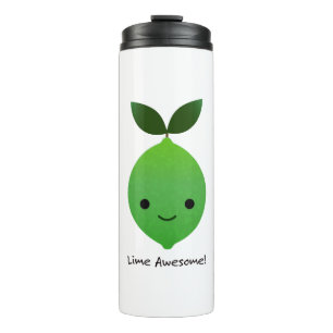 Lime Awesome Kawaii Lime Thermal Tumbler