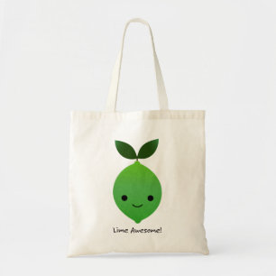 Lime Awesome Kawaii Lime Tote Bag