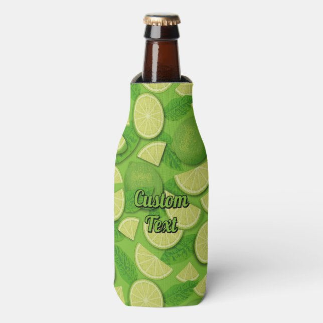 Lime Background Bottle Cooler (Bottle Front)