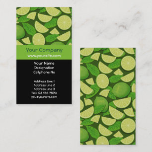 Lime Background Business Card