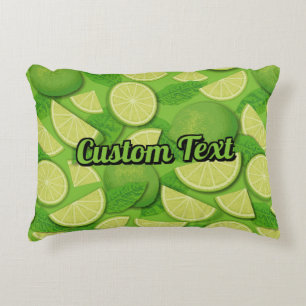 Lime Background Decorative Cushion