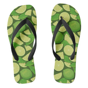 Lime Background Flip Flops