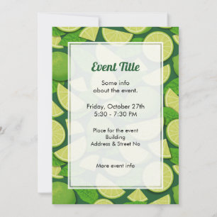 Lime Background Invitation