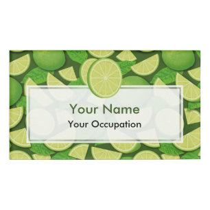 Lime Background Name Tag