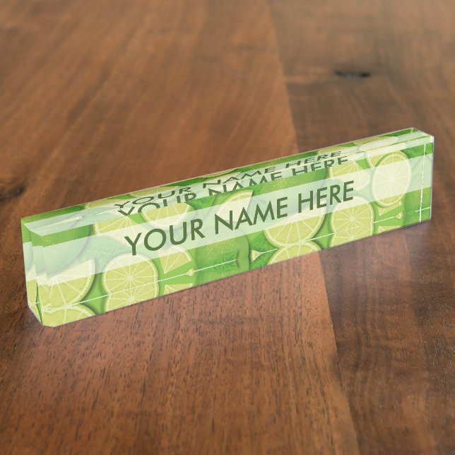 Lime Background Nameplate (Side)