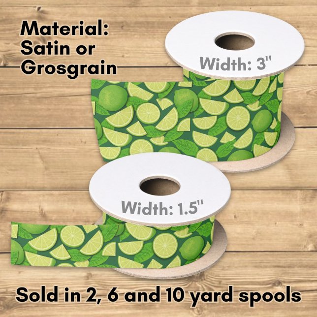 Lime Background Satin Ribbon (Creator Uploaded)