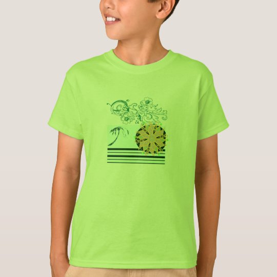 Lime-beach-surf-Tee-for-kids T-Shirt