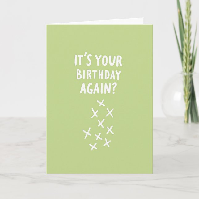 Lime Birthday Question Card (Front)