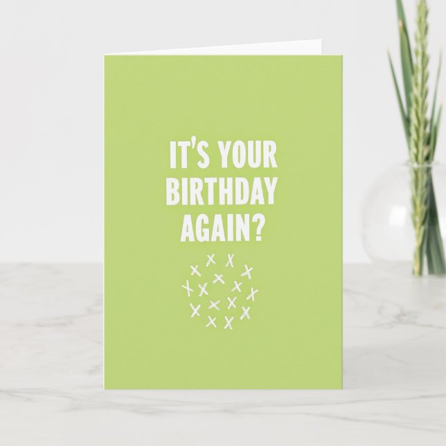 Lime Birthday Wishes Card (Front)