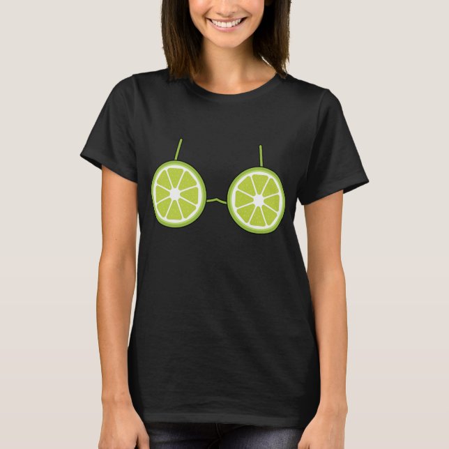 Lime Bra Costume Cute Easy Fruit Halloween Gift T-Shirt (Front)