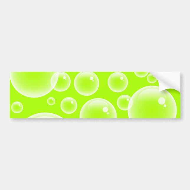 Lime Bubbles Bumper Sticker (Front)