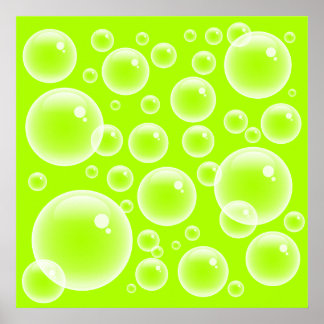 Lime Bubbles Poster