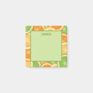 Lime Centre Lemon Orange Citrus Post-it Notes