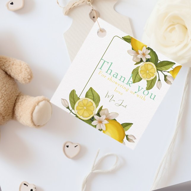 Lime citrus Baby shower  Favour Tags (Creator Uploaded)