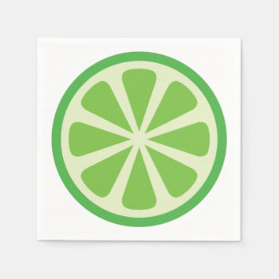 Lime Citrus Slice Cute 1st Birthday Party Napkin