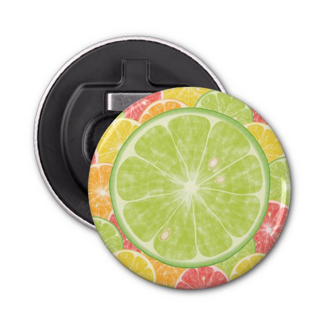Lime Citrus Slices Bottle Opener (Front)