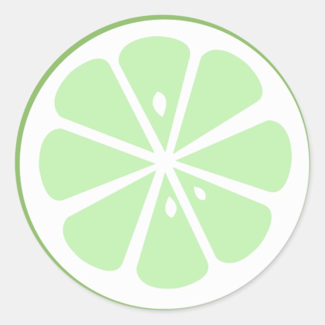 Lime Classic Round Sticker (Front)