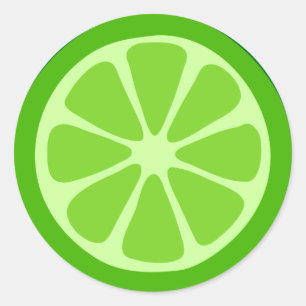 Lime Classic Round Sticker