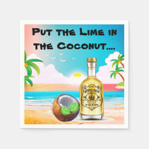 Lime, Coconut and Rum Paper Napkins