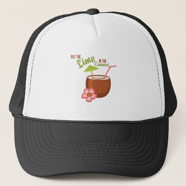 Lime Coconut Trucker Hat (Front)