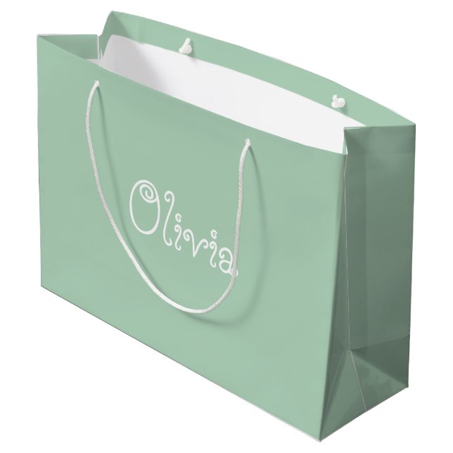 Lime Colour Baby Shower Gift Bag (Back Angled)