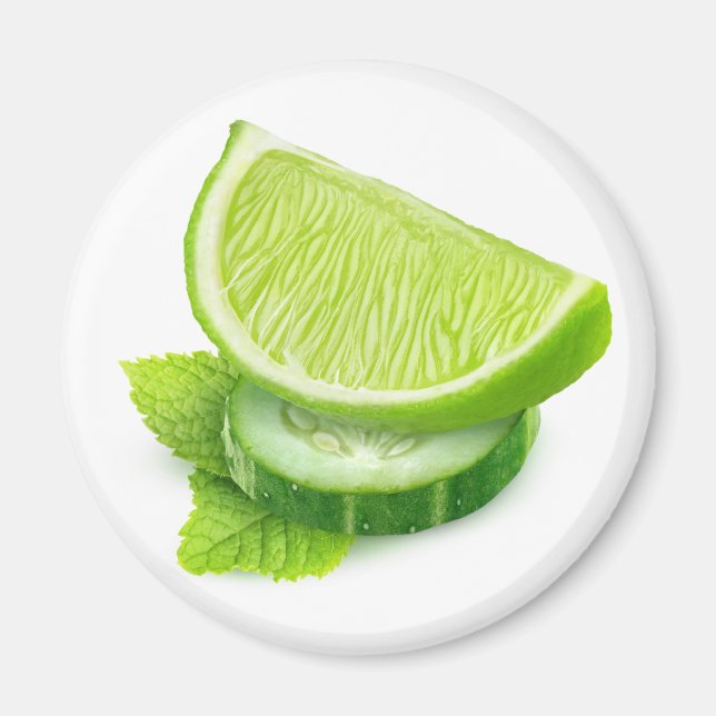 Lime, cucumber and mint magnet (Front)