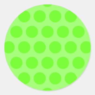 Lime Dots Classic Round Sticker