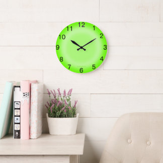 Lime Eclipse   Large Clock