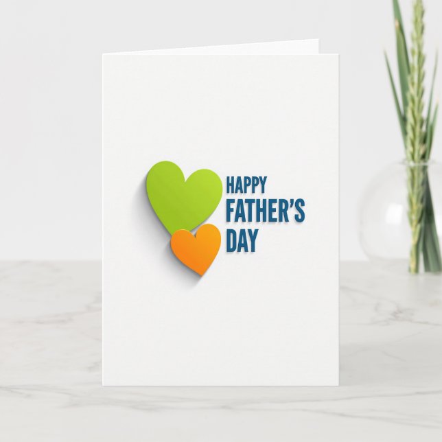 Lime Fathers Day Shape Card (Front)