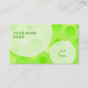 Lime Fizz business card template bubbles
