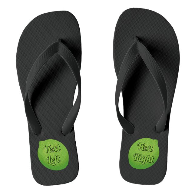 Lime Flip Flops (Footbed)