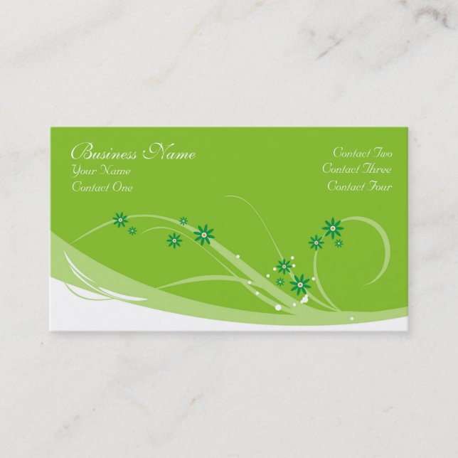 Lime Flowers Business Cards (Front)