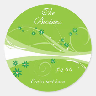 Lime Flowers Stickers