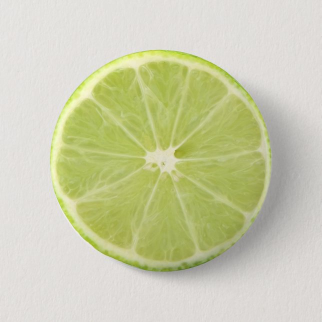 Lime Fruit Fresh Slice 6 Cm Round Badge (Front)